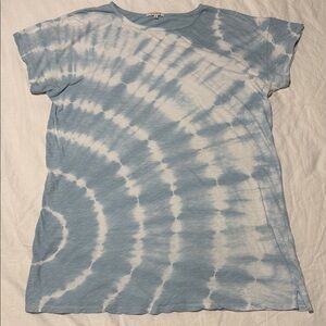 Z Supply Launa Light Blue Tie-Dye T-shirt Dress